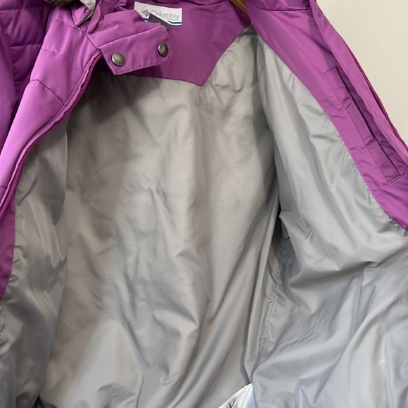 Vintage Columbia Purple Hooded Down Filled Women’s Winter Puffer Ski Jacket - Picture 6 of 11